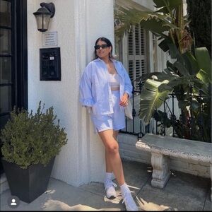 Djerf Avenue White Button Down Shirt